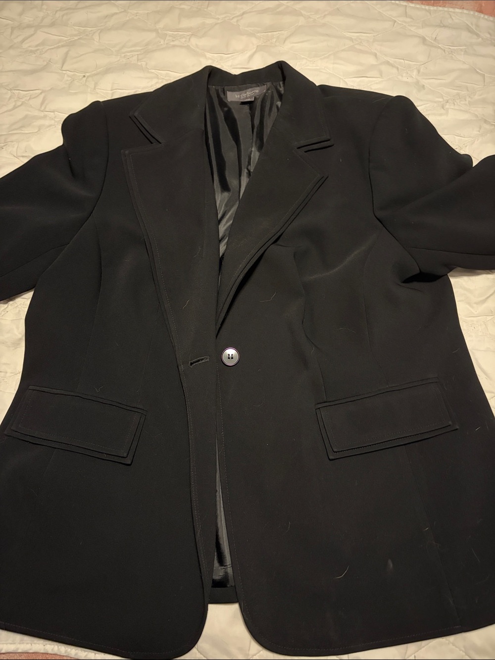 Liz Claiborne Black Single-Button Blazer